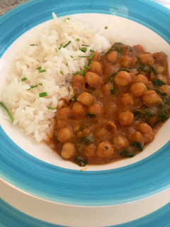 Una foto de Curry de garbanzos