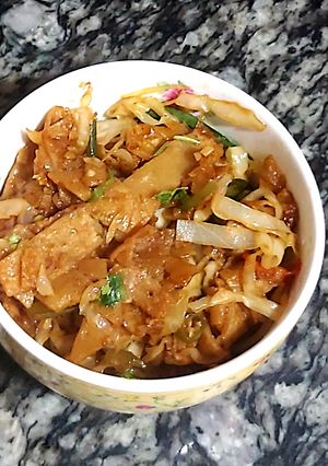 A picture of Masaledar chapati noodles.