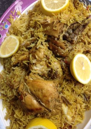 صورة لوصفة كبسة الدجاج