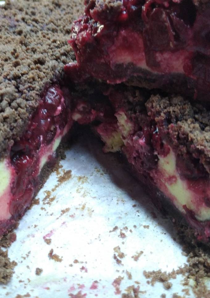 Шоколадний пиріг з вишнею-черешнею 🍒