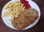 Una foto de carne vacuno en panko