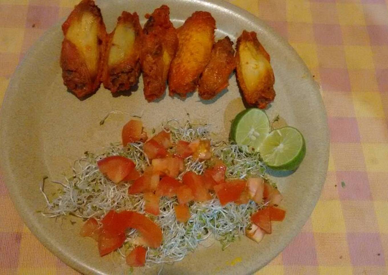 Alitas de pollo con pimentón y vino blanco. ॐ