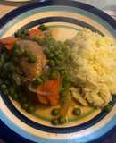 Pollo arvejado a mi manera