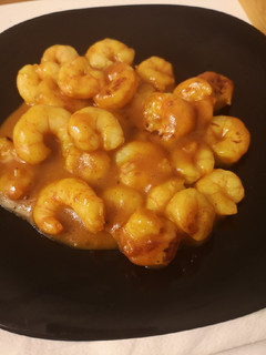 Una foto de Gambas al curry