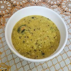 A picture of Jowar pongal (healthy lunch).