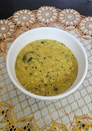 A picture of Jowar pongal (healthy lunch).