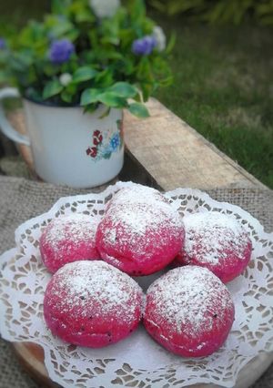 Foto resep Donat Buah Naga Merah