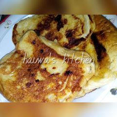 A picture of Fried bread n egg.
