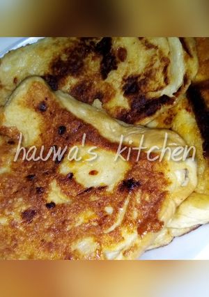 A picture of Fried bread n egg.