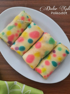 Foto resep 854. Dadar Gulung Polkadot