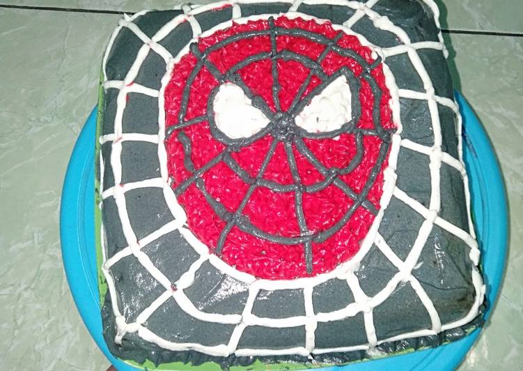 Bagaimana Membuat Kue ulang tahun spiderman, Enak Banget
