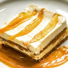 A picture of Graham Mango Float with Caramel Brandy.