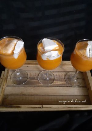 عکسی از دستور آب هویج بستنی