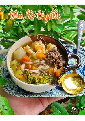 Hình của món Bánh canh tôm bò tả pí lù - em bé 8m+.