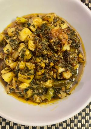 A picture of Aloo Methi.