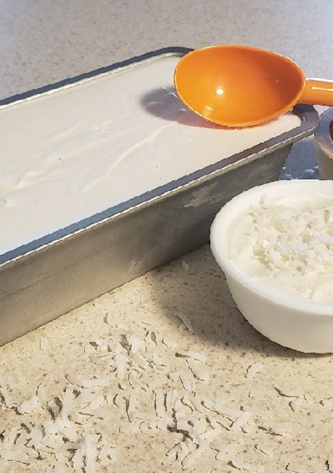 Una foto de Helado de coco(sin usar máquina)