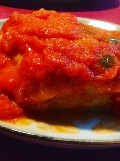 Una foto de Bacalao con tomate