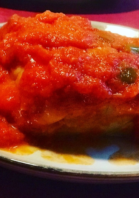 Una foto de Bacalao con tomate