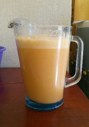 Una foto de Licuado de papaya 💜💜