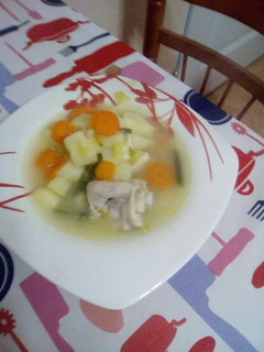 Una foto de Hervido de verduras y pollo