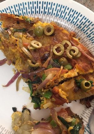Una foto de Tortilla De papa con verduras
