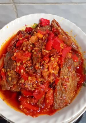 Foto resep Dendeng sapi batokok sambal merah