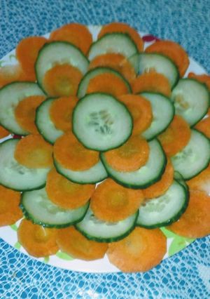 A picture of Easy carrot and cucumber salad.