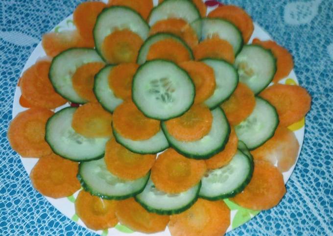 Easy carrot and cucumber salad