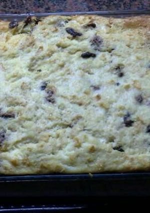 Una foto de Budín de pan con nueces y pasas light