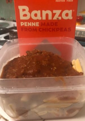 A picture of Chickpea beyond meat pasta.