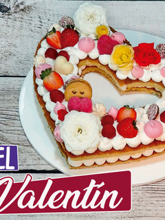 Una foto de Tarta de San Valentín, tendencia 2018