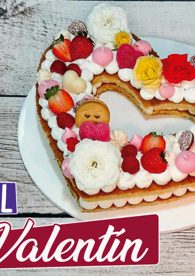 Una foto de Tarta de San Valentín, tendencia 2018
