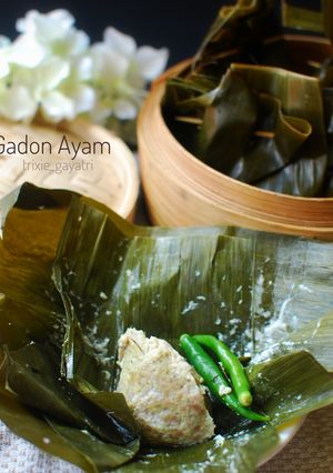 Foto resep Gadon Ayam/daging kukus santan (postingrame2_masakanbersantan)