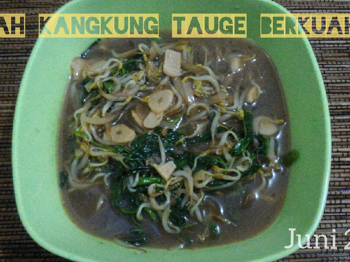 Resep Cah kangkung tauge berkuah, Lezat Sekali