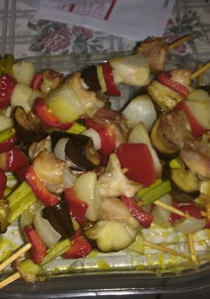 Una foto de Brochettes de Vegetales❤🙌