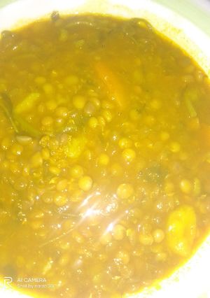 صورة لوصفة عدس بالقصبر والمعدنوس