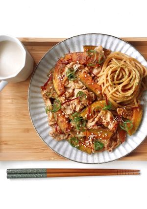 和風義大利麵 的食譜成品照片