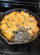 Skillet Beef and Biscuit Pot Pie