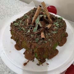 A picture of Mint Sponge Cake #sahdessert.