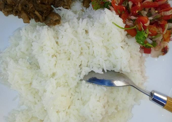 Rice,matumbo and kachumbari
