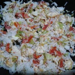 A picture of Egg stir fry rice.