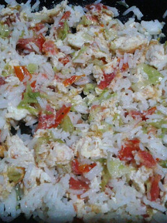 A picture of Egg stir fry rice.