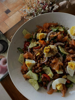 Una foto de Ensalada de lentejas veraniega