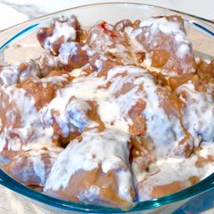 A picture of Nduma recipe / Taro roots in coconut sauce.