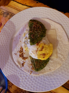 Una foto de Fajita de hamburguesa de espinacas