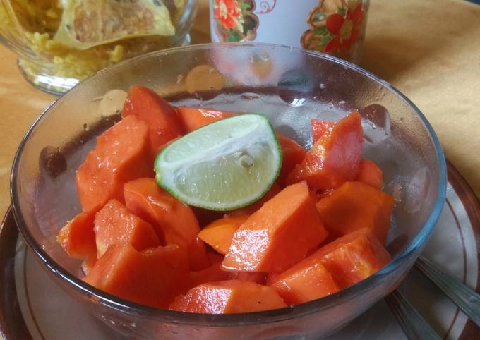 Cara Gampang Menyiapkan Pepaya jeruk peras Anti Gagal