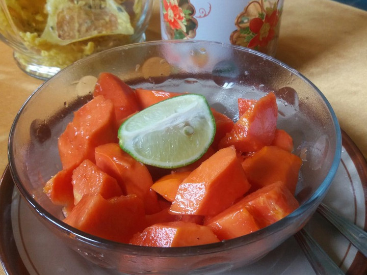 Cara Gampang Menyiapkan Pepaya jeruk peras Anti Gagal