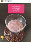 Iogurte de morango e inhame