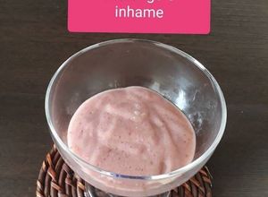 Foto de Iogurte de morango e inhame