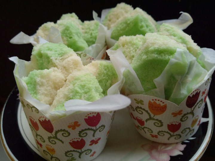 Resep Bolu kukus mekar pandan Anti Gagal